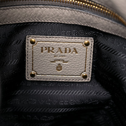 Prada Vitello Phenix Logo Hobo Argilla 6 of 13