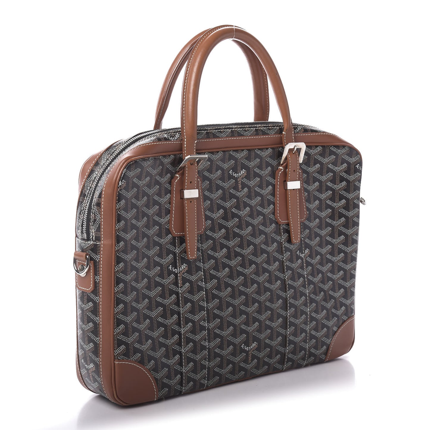 Goyardine Ambassade PM Briefcase Black Gold