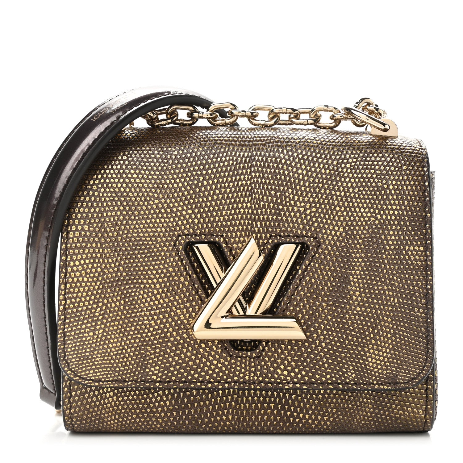 Louis Vuitton Lizard Twist Shoulder Bag Mini Gold 3 of 10