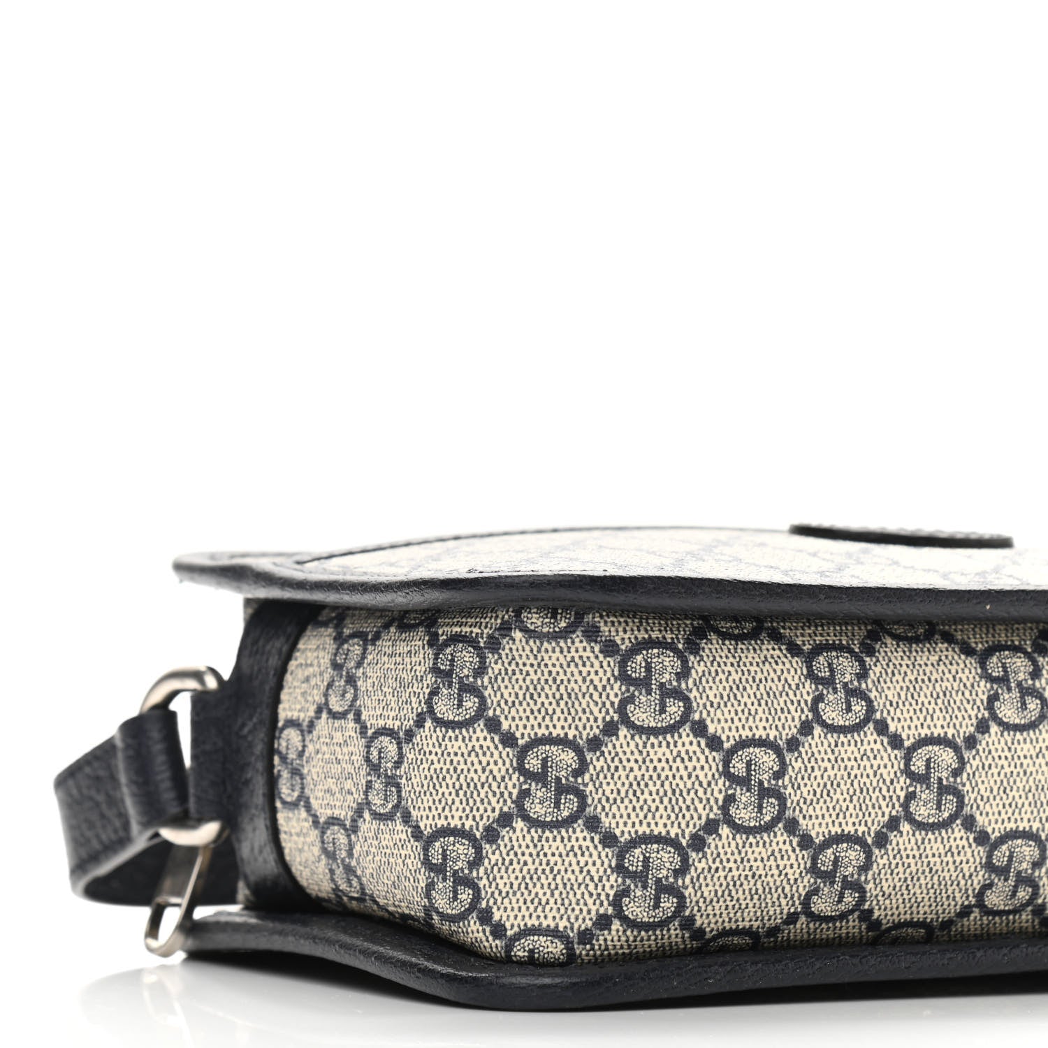 Gucci GG Supreme Monogram Textured Dollar Calfskin Mini Retro Interlocking G Shoulder Bag Beige Blue 7 of 8