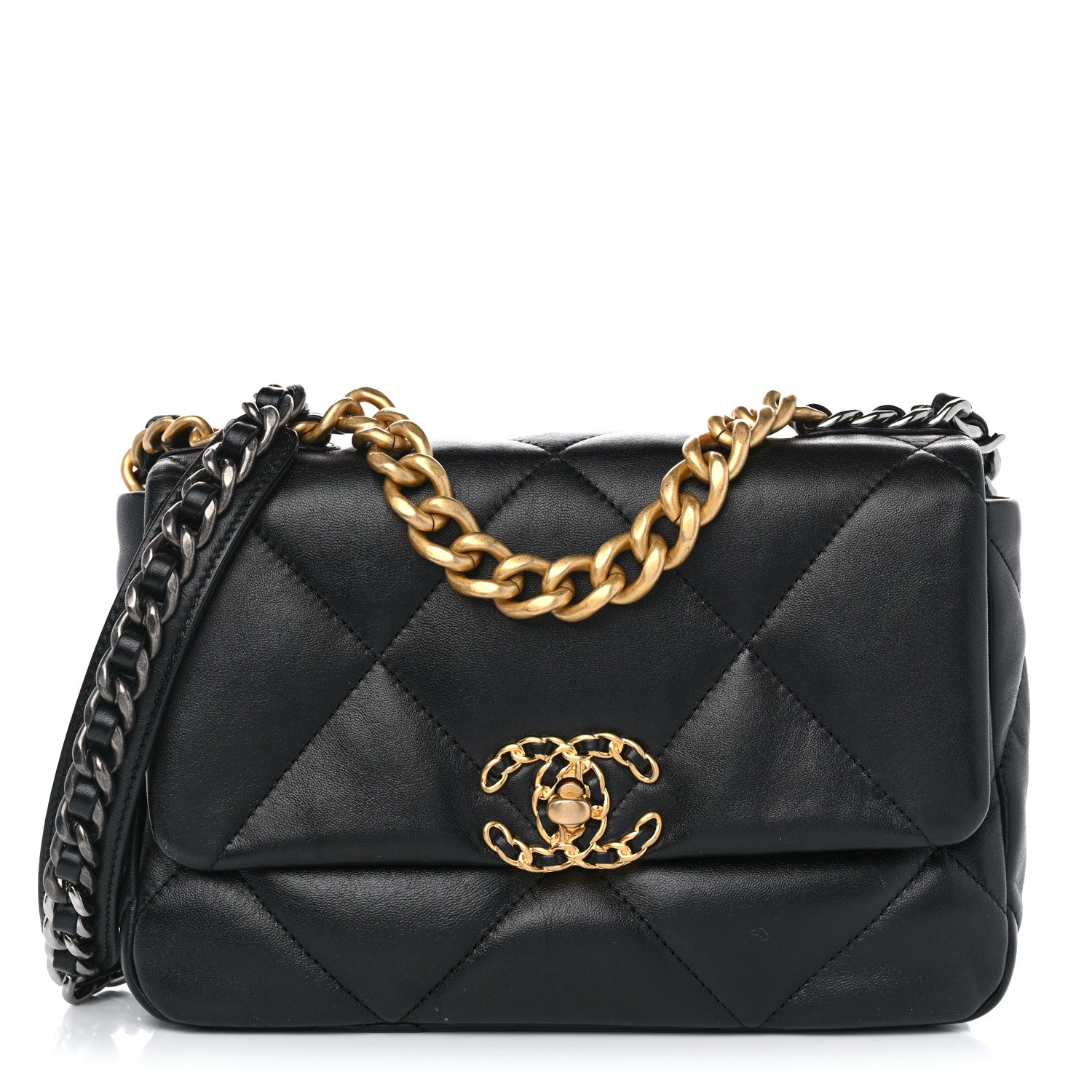 Chanel Lambskin Quilted Medium Chanel 19 Flap Black 1 of 10