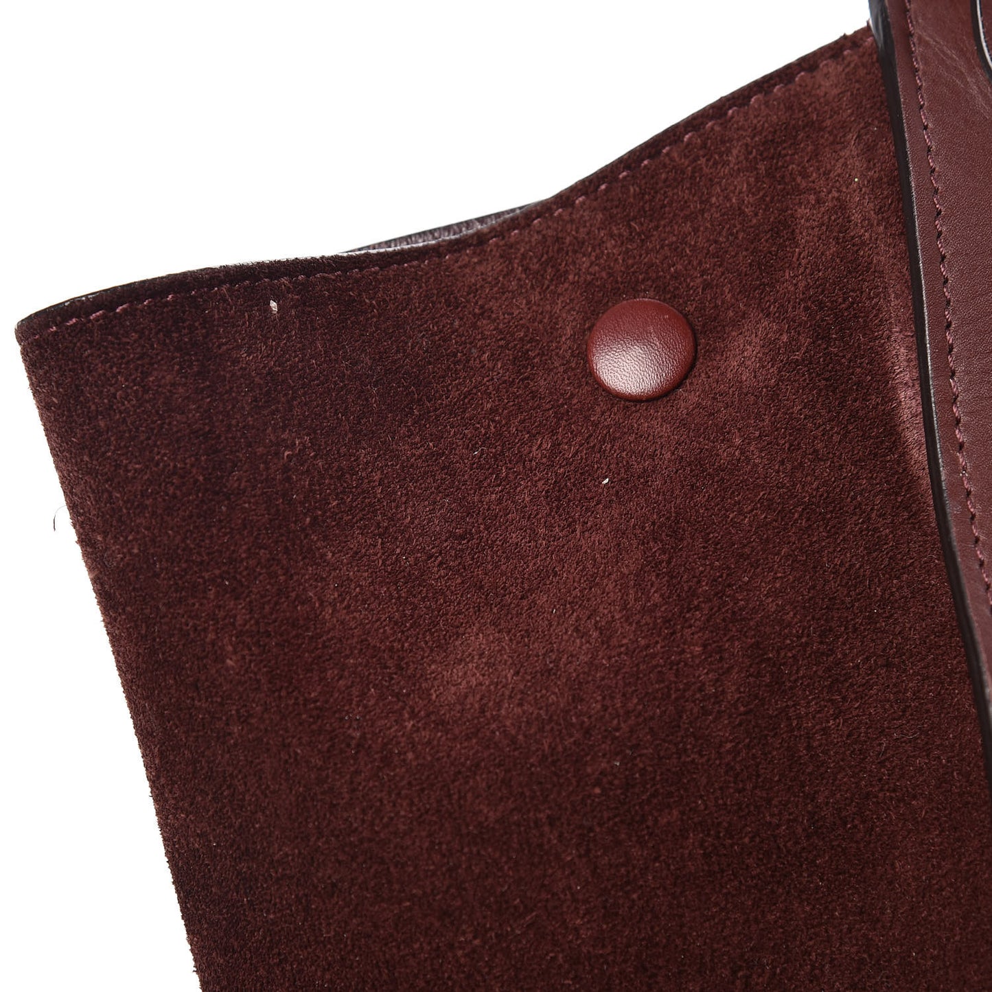 Smooth Calfskin Suede Large Trapeze Burgundy