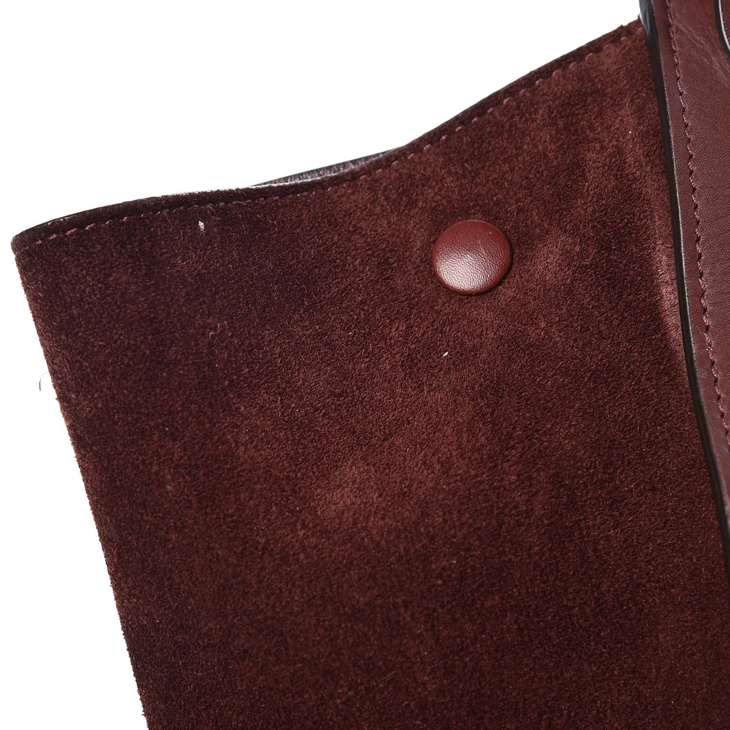Celine Smooth Calfskin Suede Large Trapeze Burgundy 12 of 21