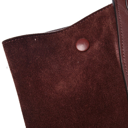 Celine Smooth Calfskin Suede Large Trapeze Burgundy 12 of 21