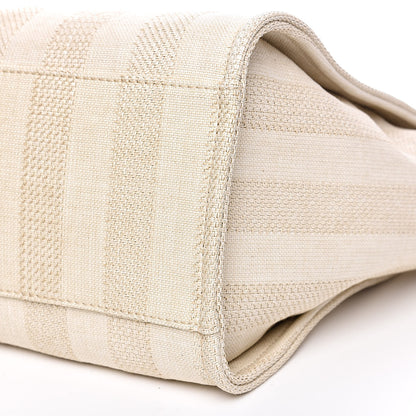 Chanel Mixed Fibers Striped Medium Deauville Tote Beige 10 of 10