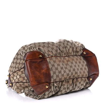 Gucci Monogram Studded Tote Dark Brown 4 of 15