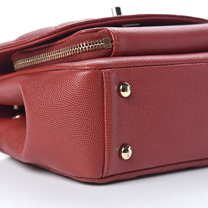 Chanel Caviar Quilted Mini Business Affinity Flap Dark Red 9 of 10