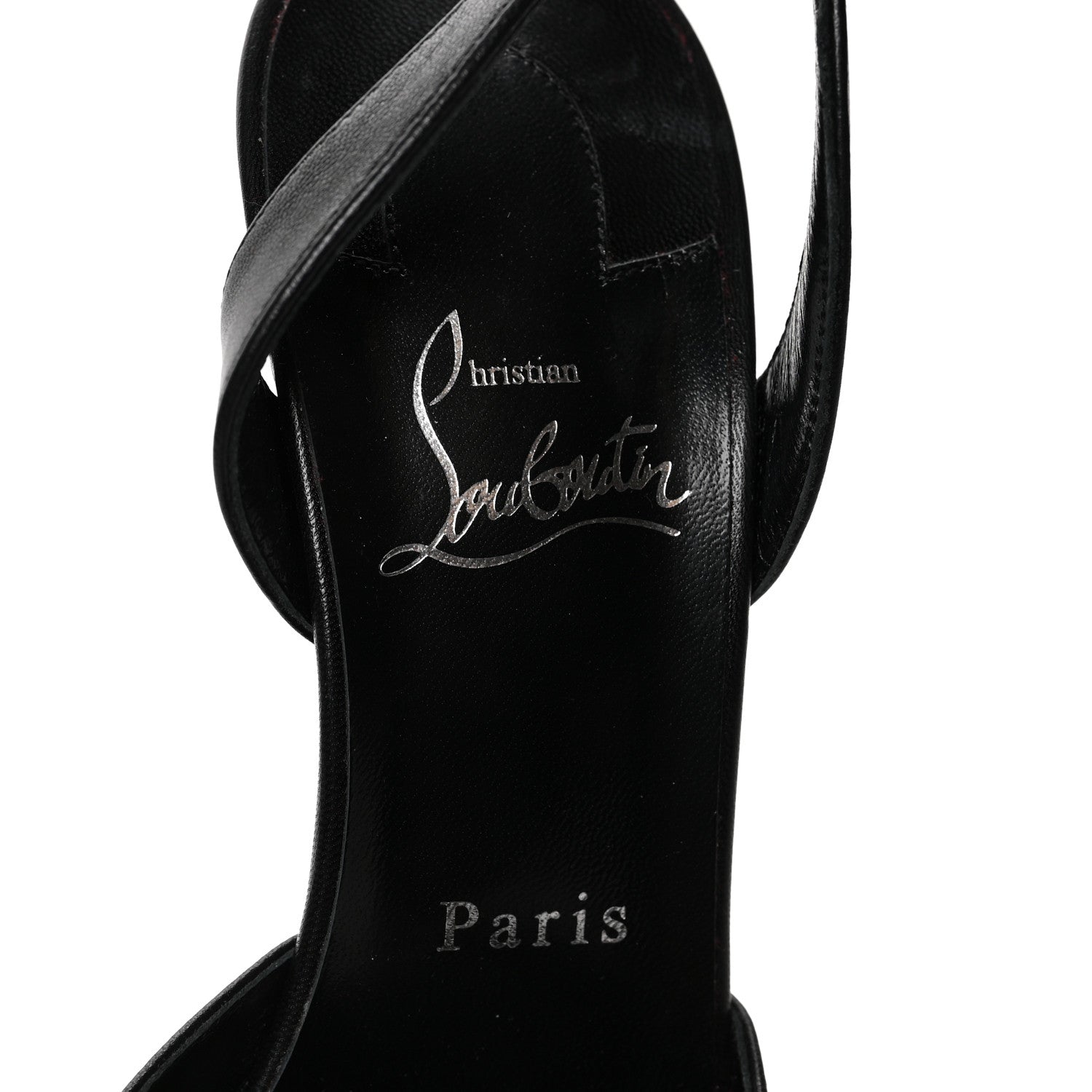 Christian Louboutin Calfskin O Kate Slingback 100 Pumps 39 Black 6 of 7
