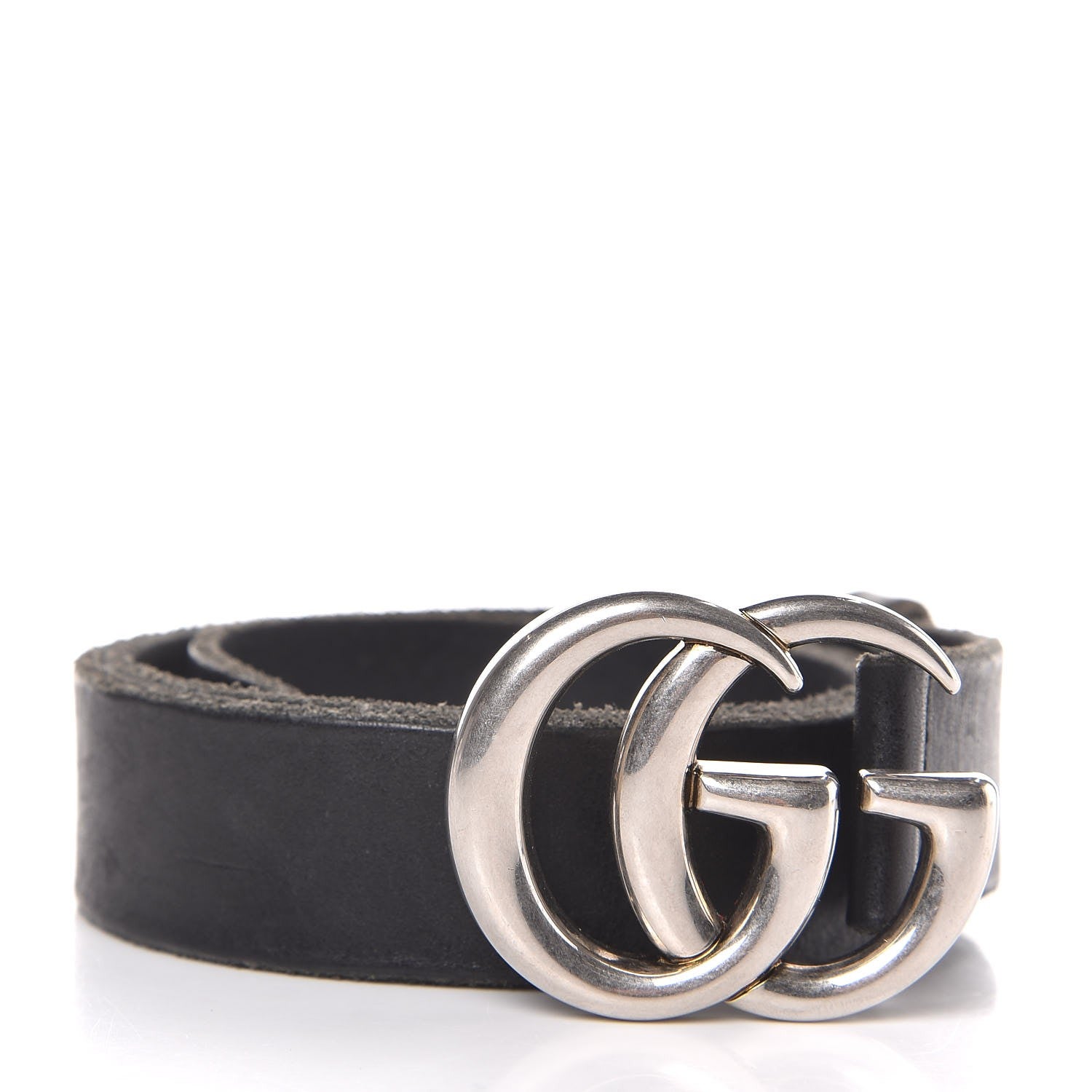 Gucci Cuoio Toscano Nickel Double G 30mm Belt 75 30 Black 1 of 7