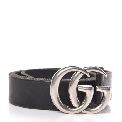 Gucci Cuoio Toscano Nickel Double G 30mm Belt 75 30 Black 1 of 7