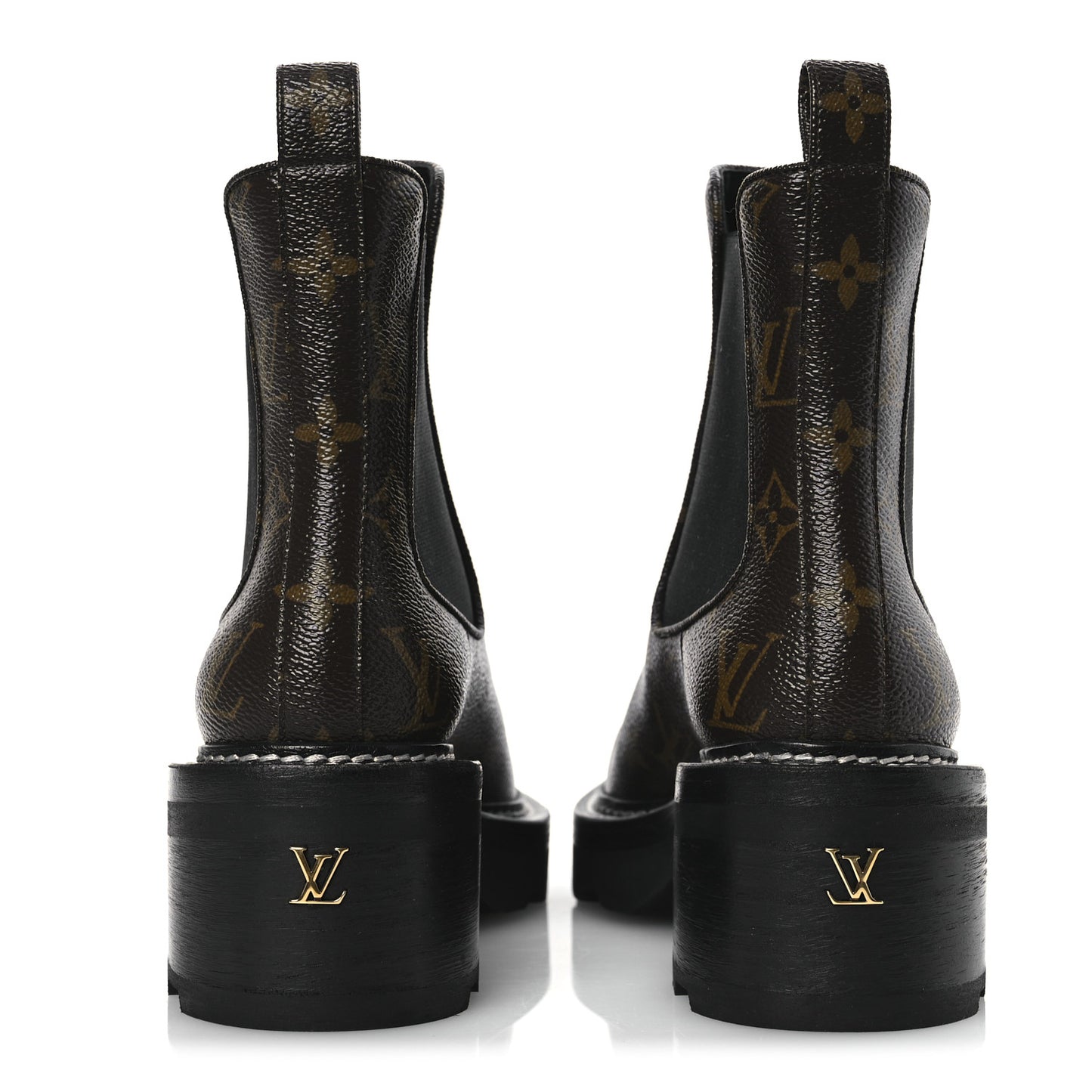 Patent Monogram LV Beaubourg Ankle Boots 37.5 Black