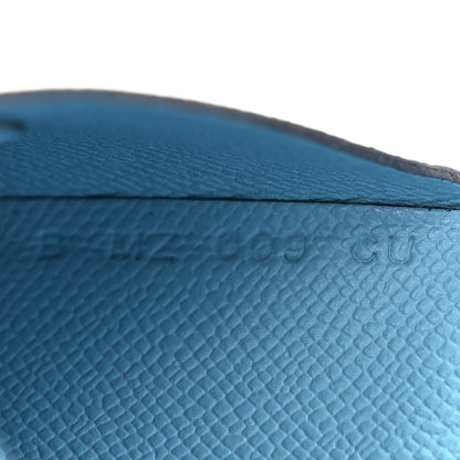 Hermes Madame Calfskin Duo Calvi Card Case Bleu du Nord 8 of 9
