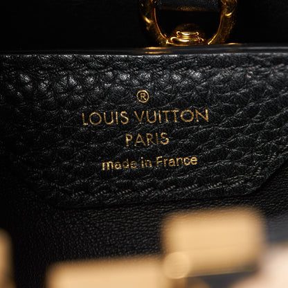 Louis Vuitton Taurillon Capucines PM Creme Black 6 of 9