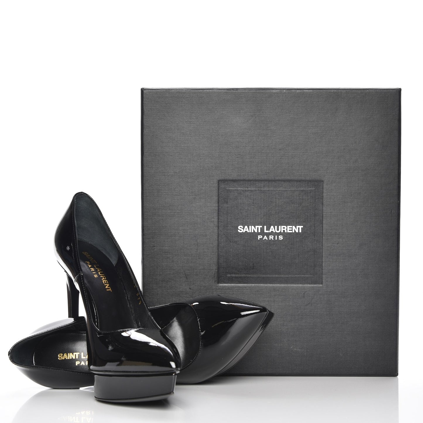 Patent Calfskin Janis 105 Pumps 37.5 Nero Black