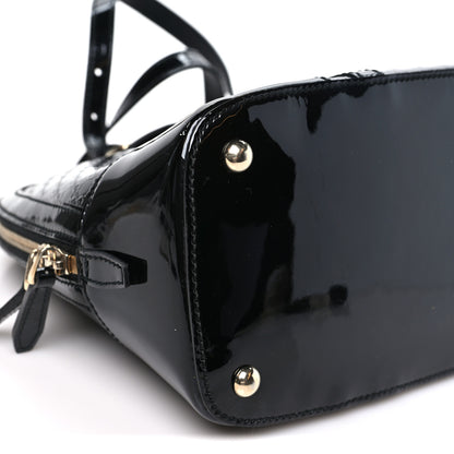 Gucci Patent Microguccissima Small Nice Top Handle Dome Bag Black 9 of 10