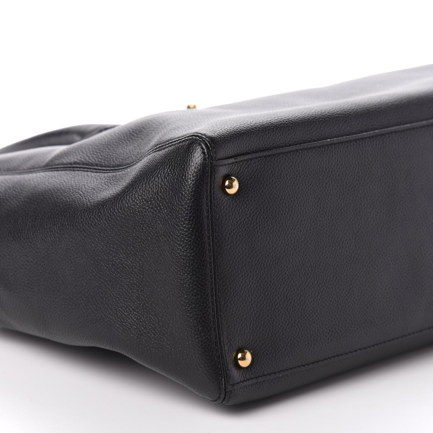 Calfskin Cerf Executive Shopper Tote Black
