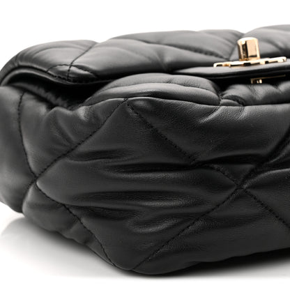 Chanel Calfskin Quilted Mini Square Bubbly Flap Black 9 of 11