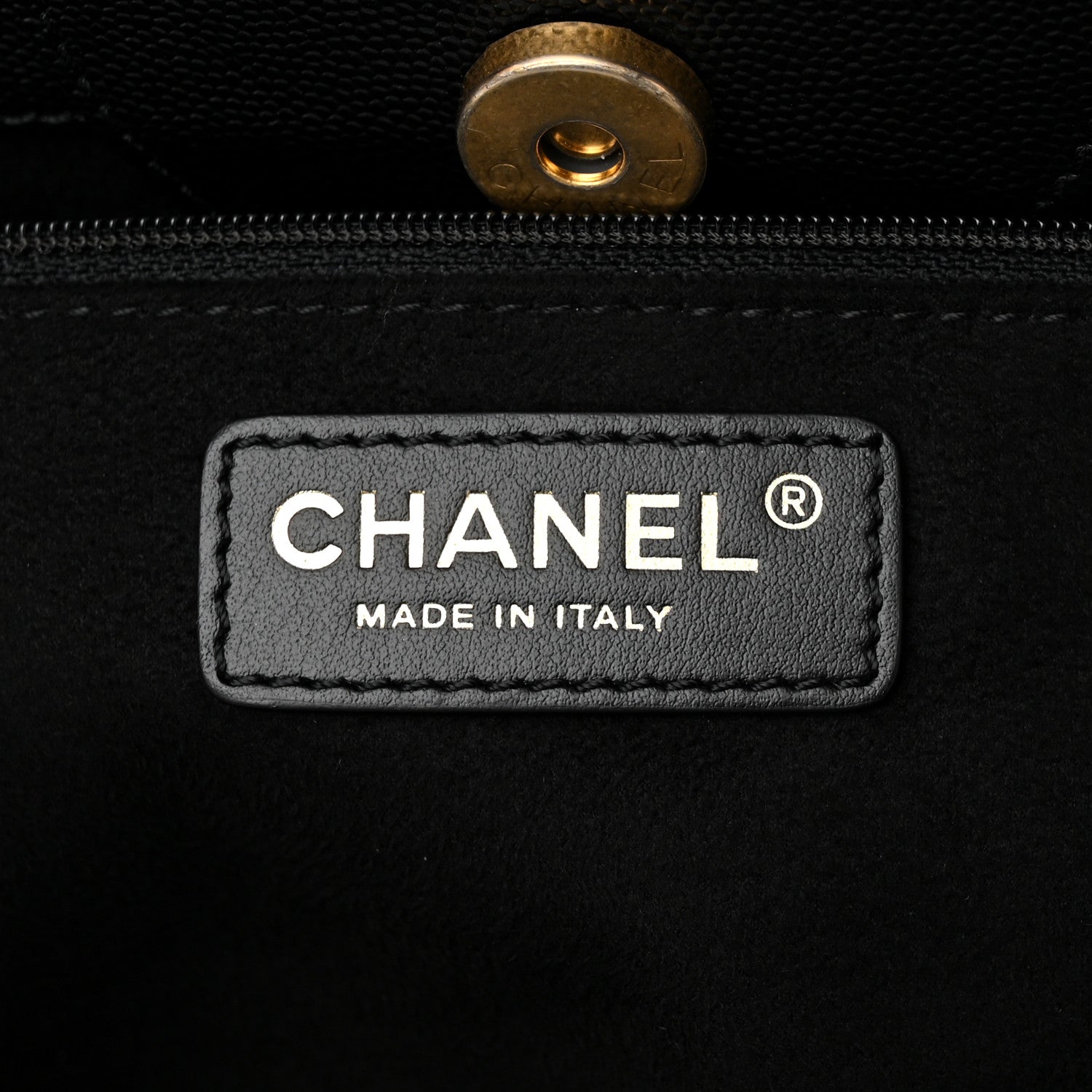 Chanel Caviar Small Studded Deauville Tote Black 6 of 10