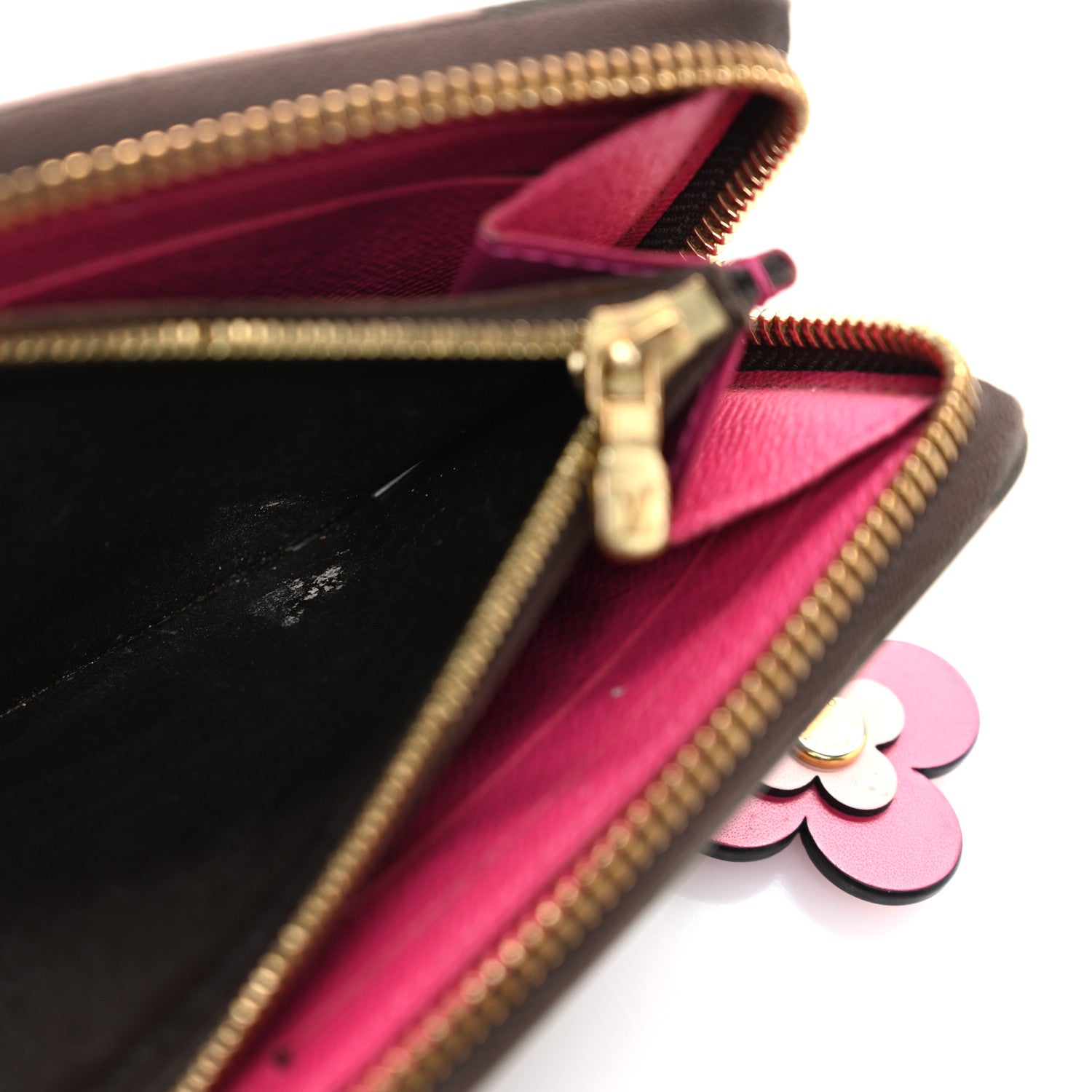Louis Vuitton Monogram Bloom Flower Clemence Wallet Fuchsia 8 of 10