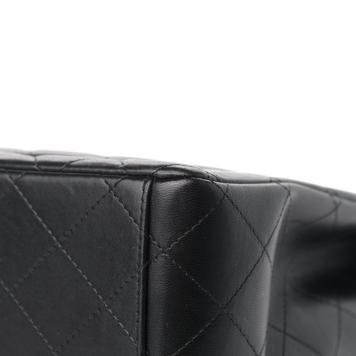 Lambskin Quilted Maxi Double Flap Black