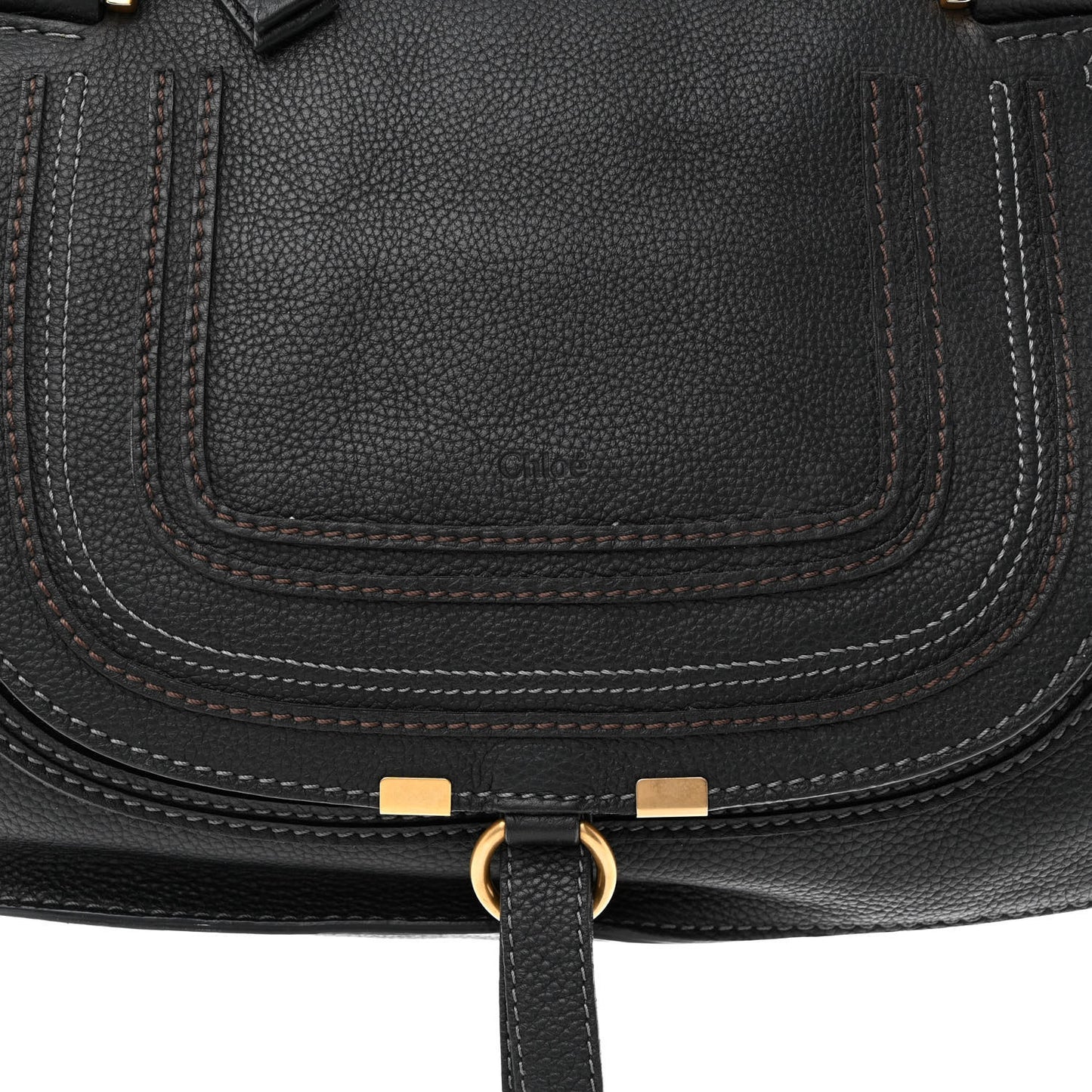 Calfskin Medium Marcie Satchel Black