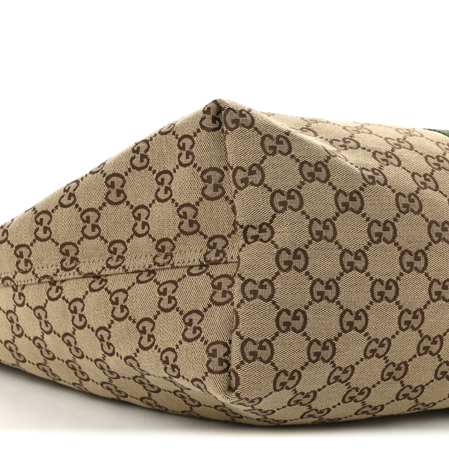 GG Monogram Web Large Giglio Tote Beige Brown