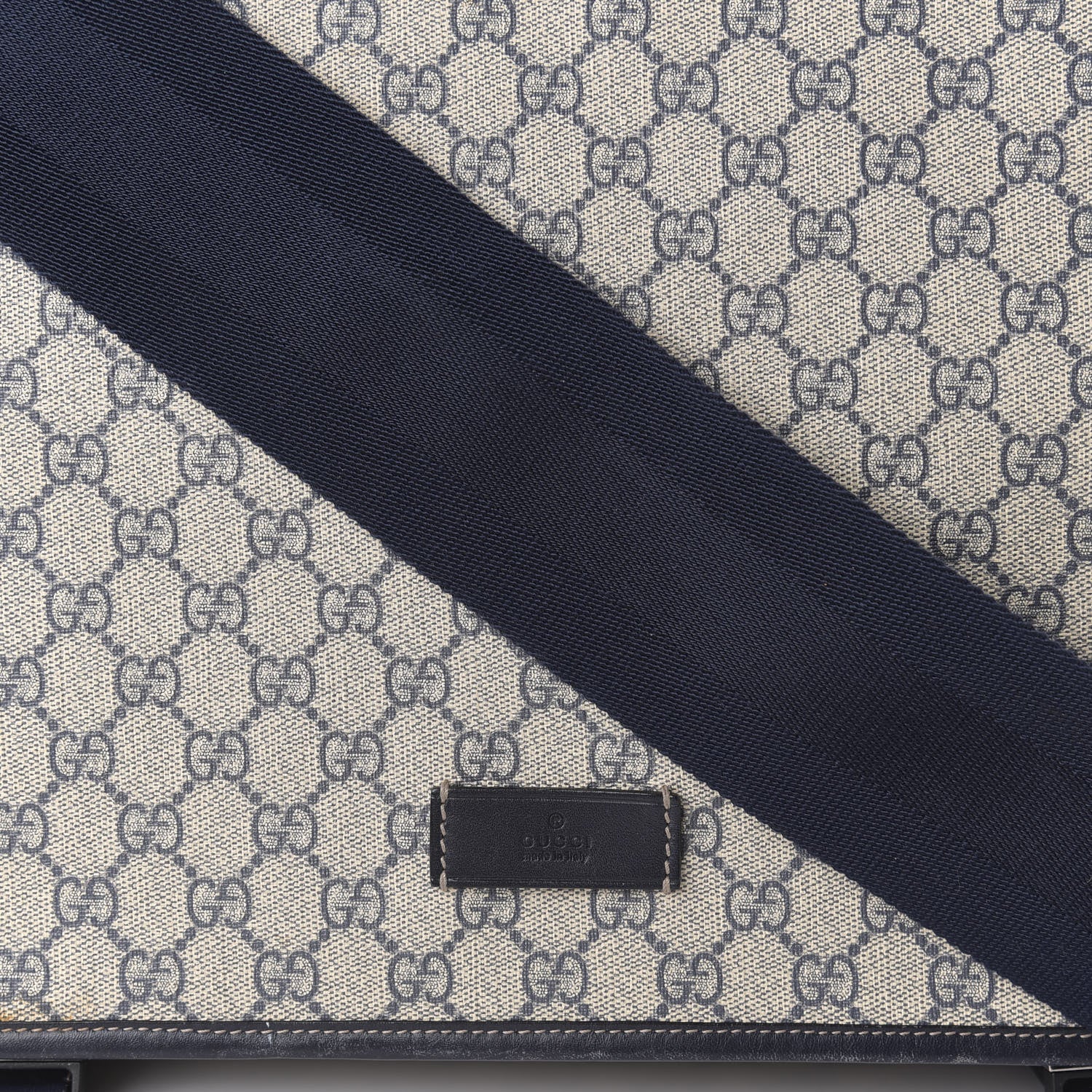 Gucci GG Plus Monogram Messenger Diaper Bag Navy 10 of 11