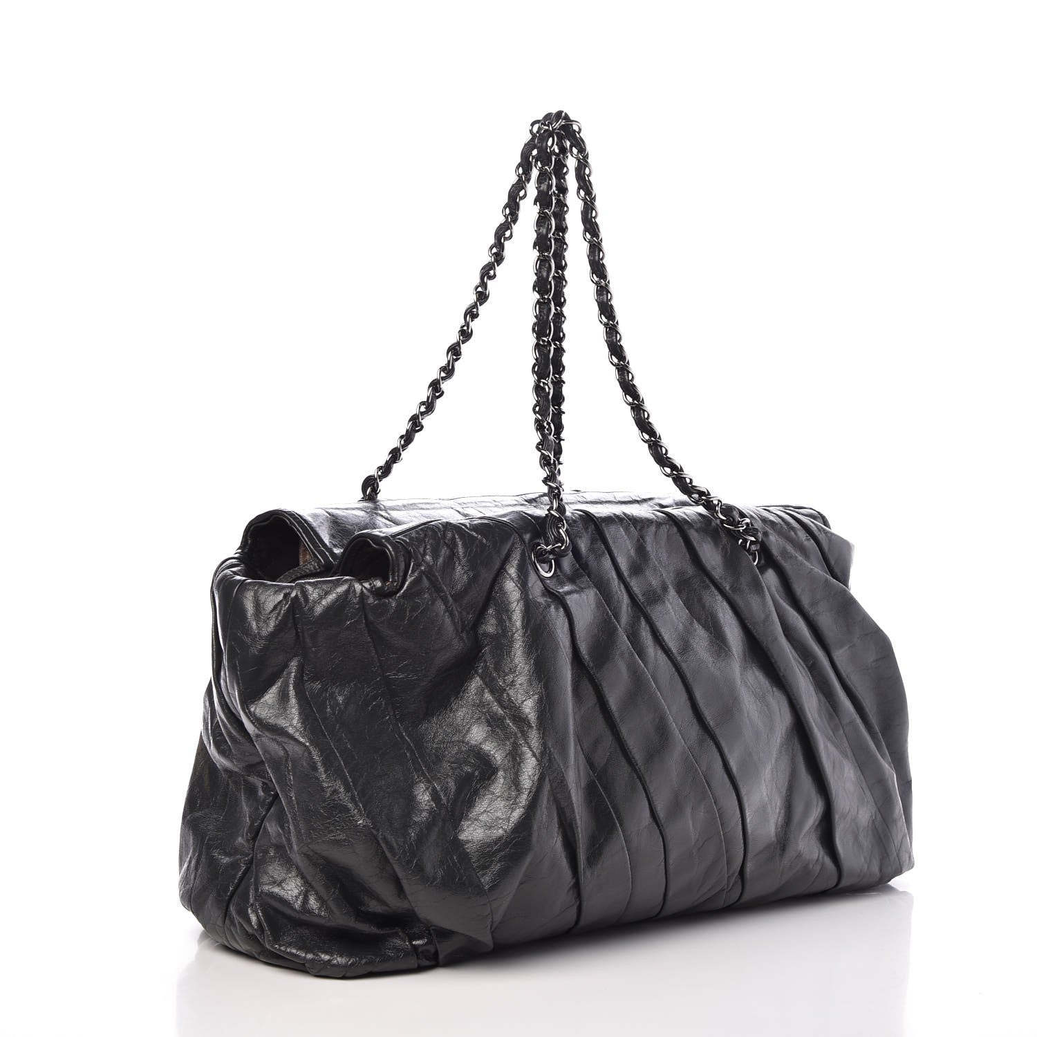 Chanel Glazed Calfskin Large Twisted Tote Grey 3 of 7
