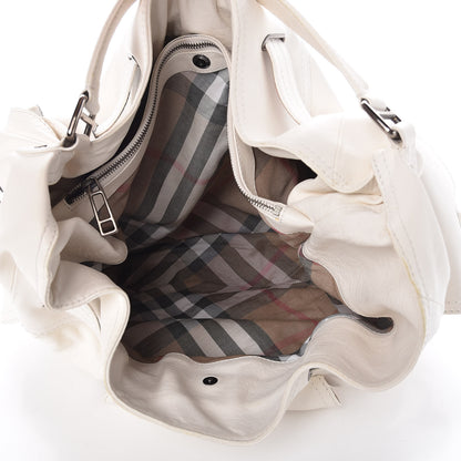 Burberry Calfskin Pocket Shoulder Bag White 5 of 6