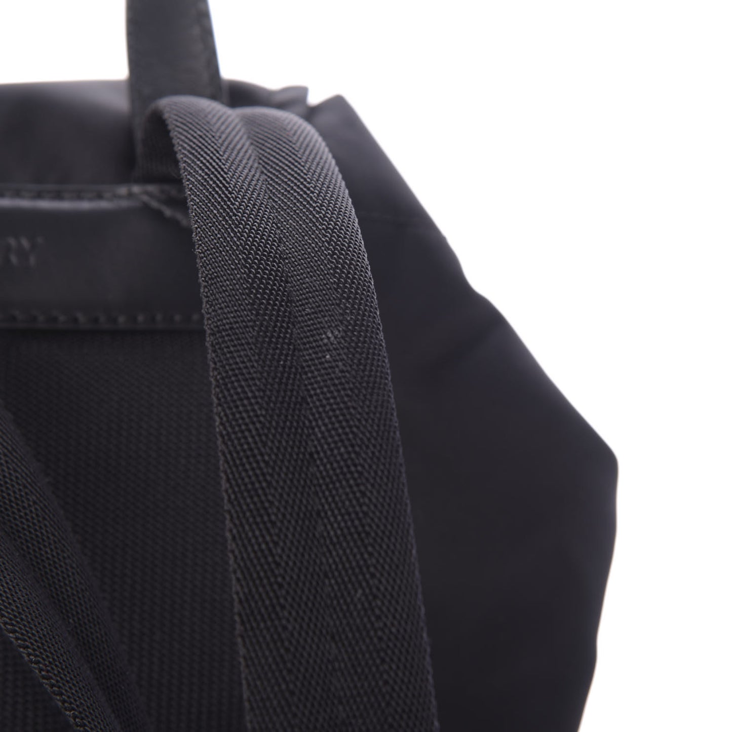 Nylon Logo Print Medium Rucksack Backpack Black