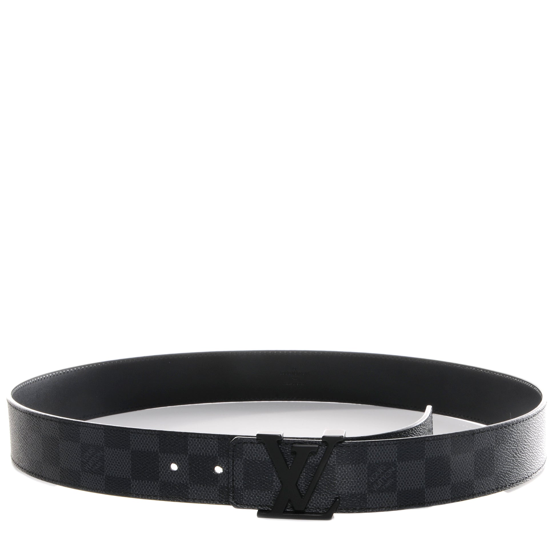 Louis Vuitton Damier Graphite LV Initiales Belt 100 40 1 of 6