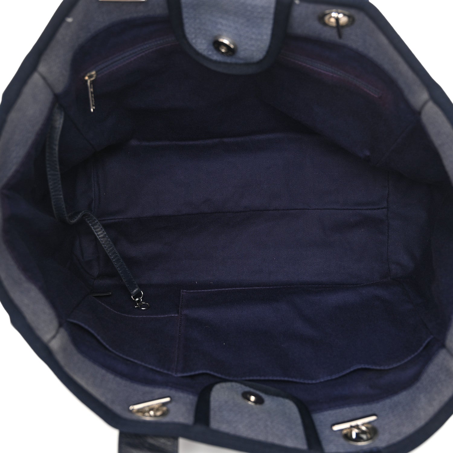 Chanel Canvas Deauville Large Tote Denim Blue 5 of 14