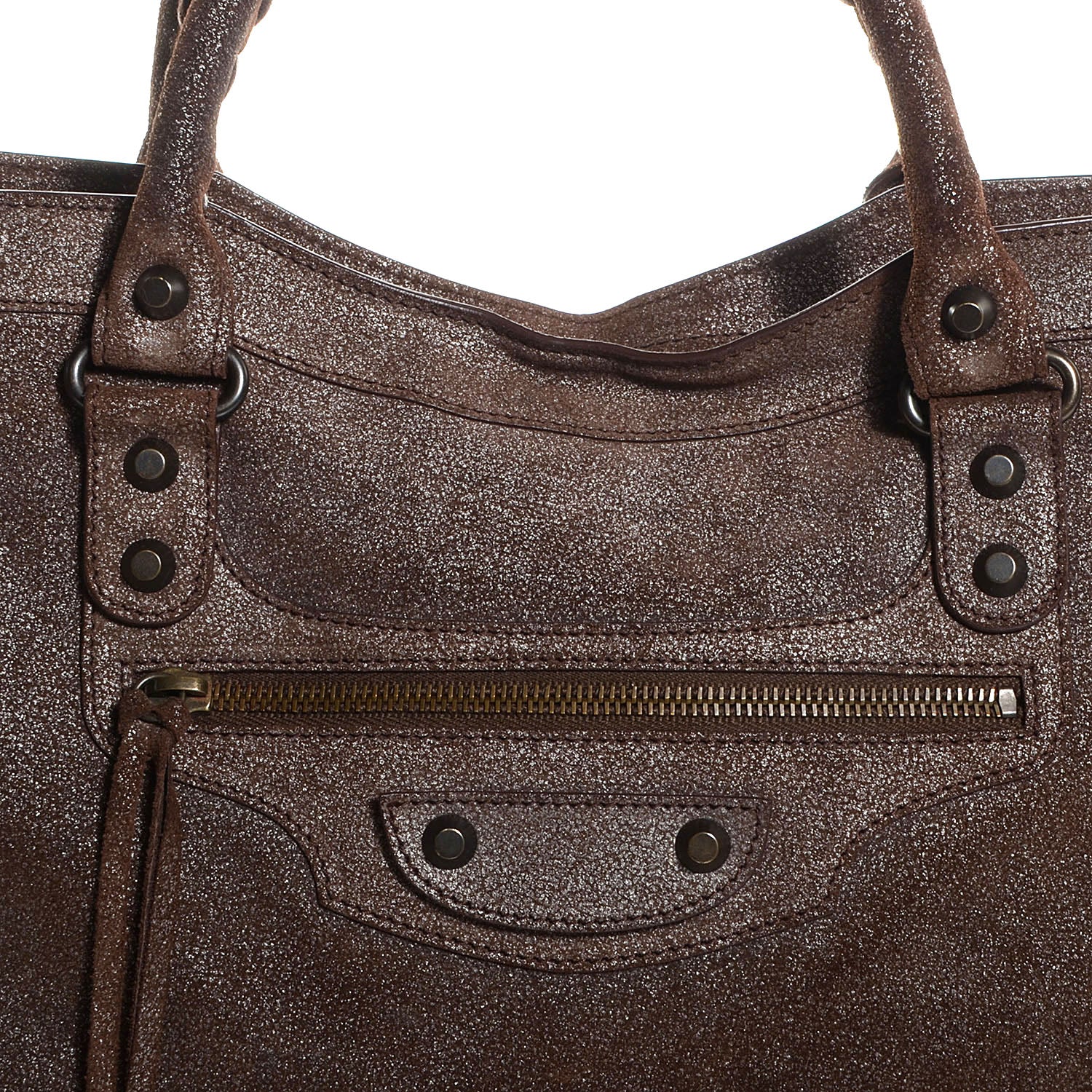 Balenciaga Metallic Craquele Calfskin Classic Hardware City Bronze 12 of 12
