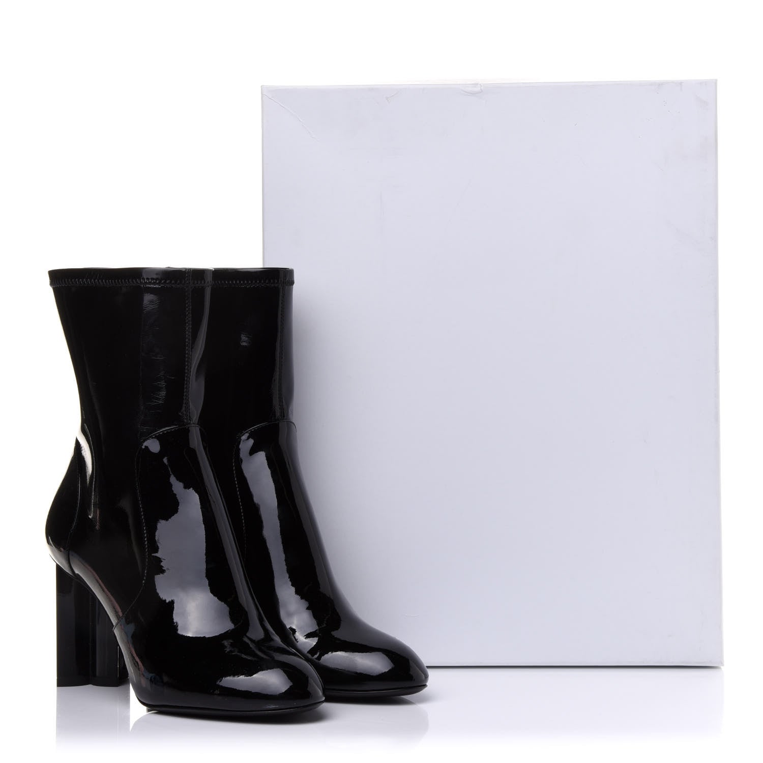 Louis Vuitton Patent Silhouette Ankle Boots 38.5 Black 11 of 11