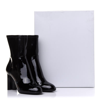 Louis Vuitton Patent Silhouette Ankle Boots 38.5 Black 11 of 11