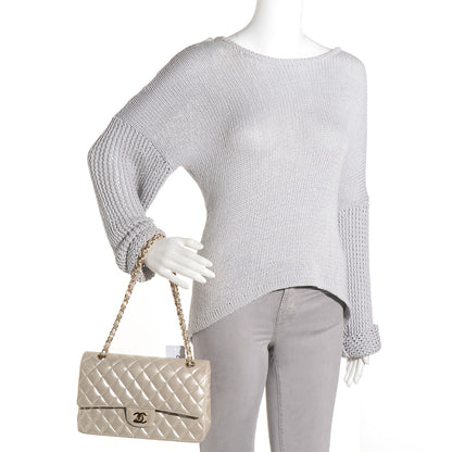 Chanel Iridescent Calfskin Medium Double Flap Light Gold 2 of 8