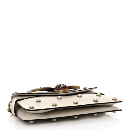 Gucci Nappa Pearl Studded Mini Queen Margaret Broadway Shoulder Bag Mystic White 4 of 10
