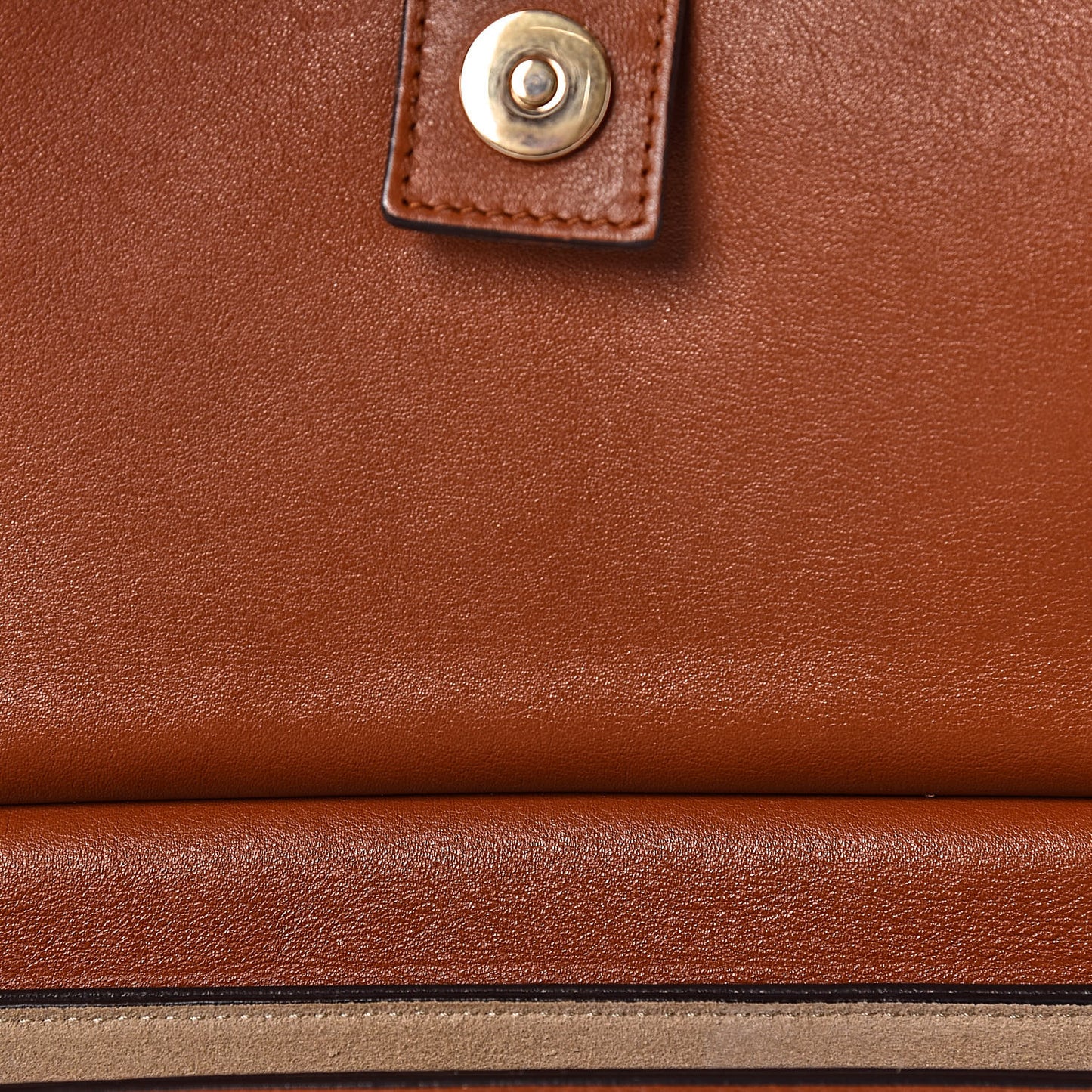 Suede Calfskin Medium Faye Shoulder Bag Tobacco