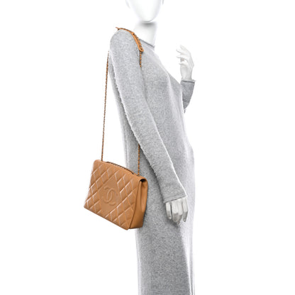 Chanel Lambskin Quilted Medium Diamond CC Flap Beige 2 of 11