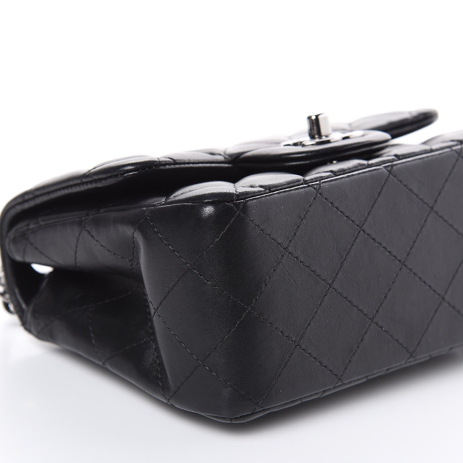 Chanel Lambskin Quilted Mini Square Flap Black 5 of 12