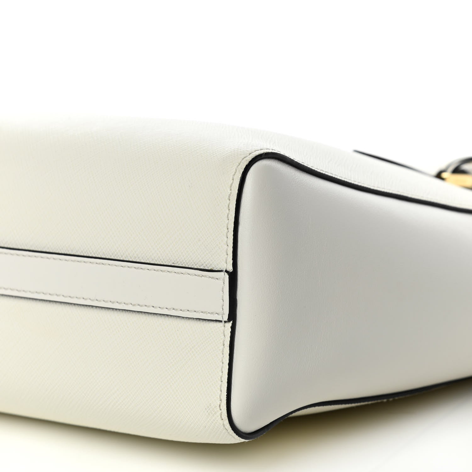 Prada Saffiano Soft Calfskin Zippered Tote White 9 of 12