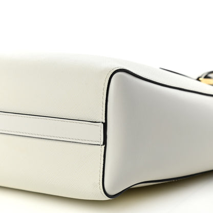 Prada Saffiano Soft Calfskin Zippered Tote White 9 of 12