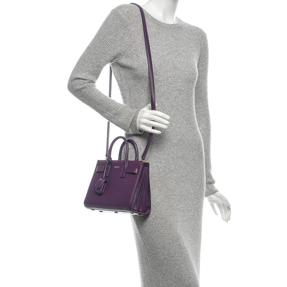 Saint Laurent Calfskin Nano Sac De Jour Purple 2 of 6