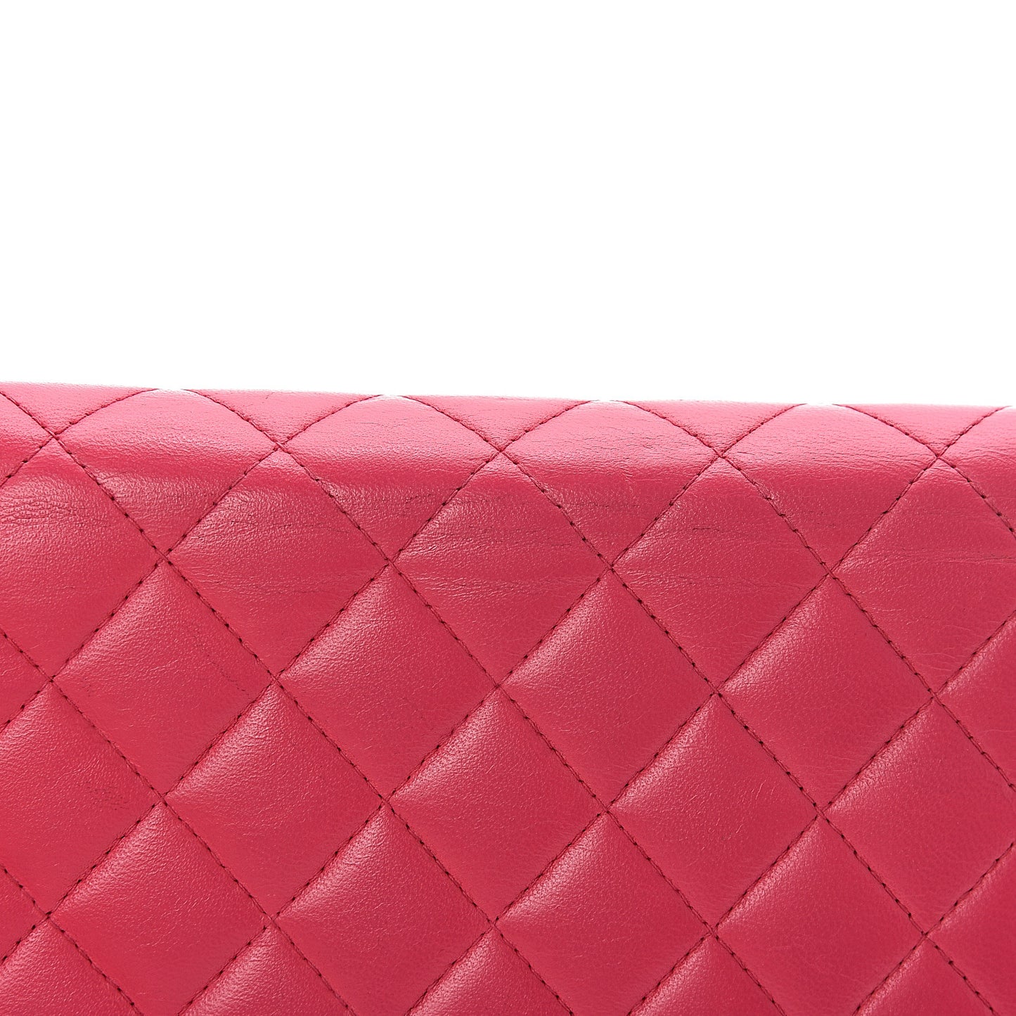 Lambskin Quilted Boy Wallet On Chain WOC Fuchsia