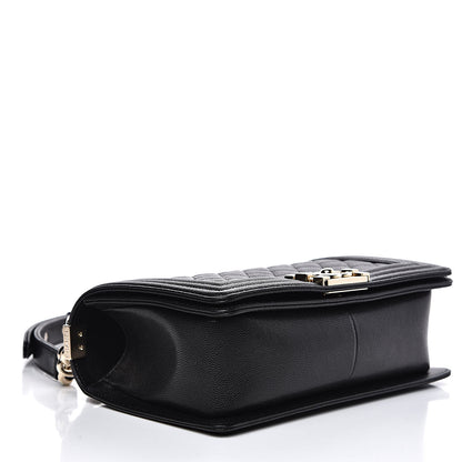 Chanel Caviar Quilted Medium Boy Flap Black 4 of 11