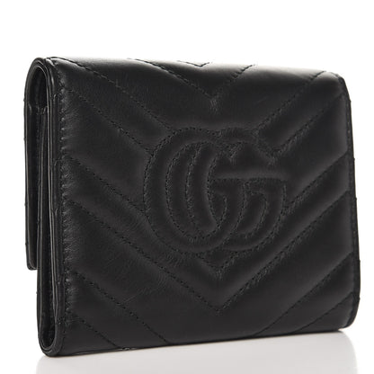 Gucci Calfskin Matelasse GG Marmont Wallet Black 3 of 10