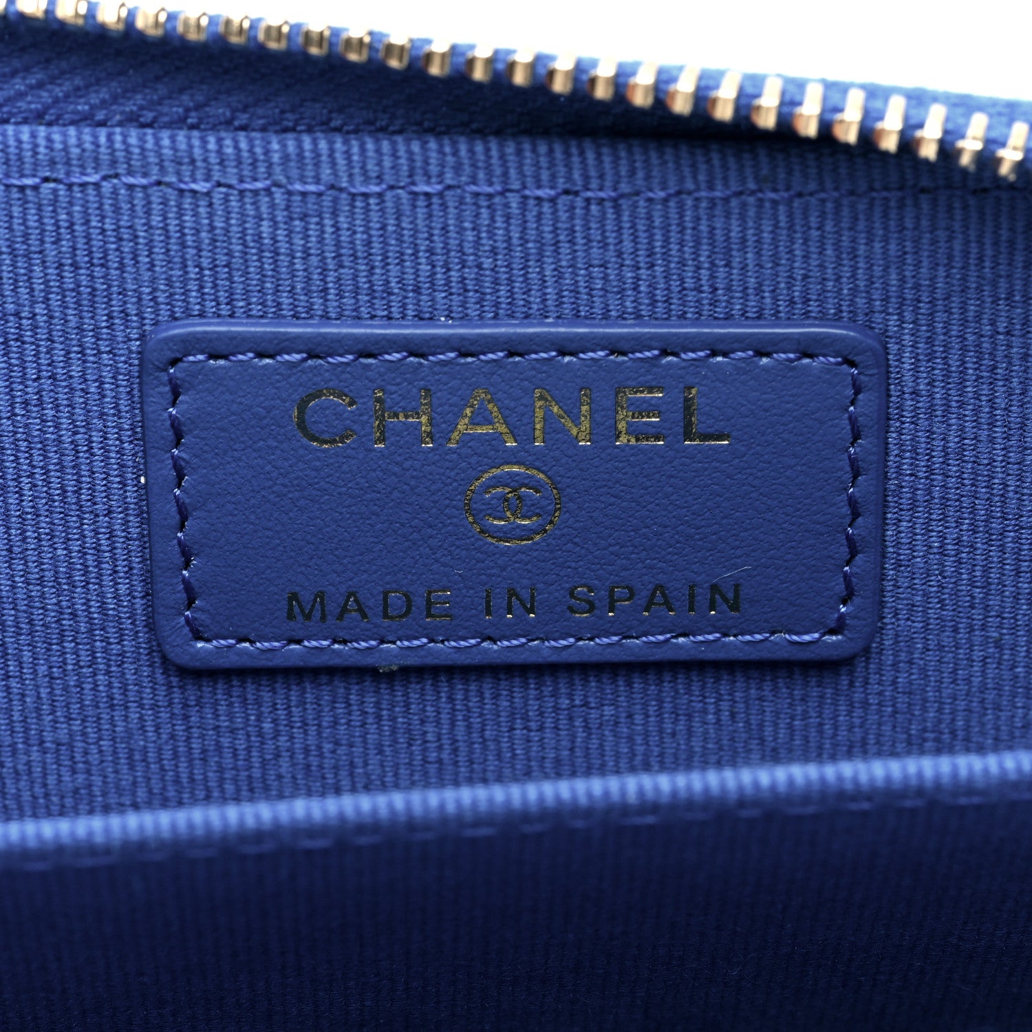Chanel Lambskin Quilted Chanel 19 Zip Around Coin Purse Wallet Dark Blue 6 of 8