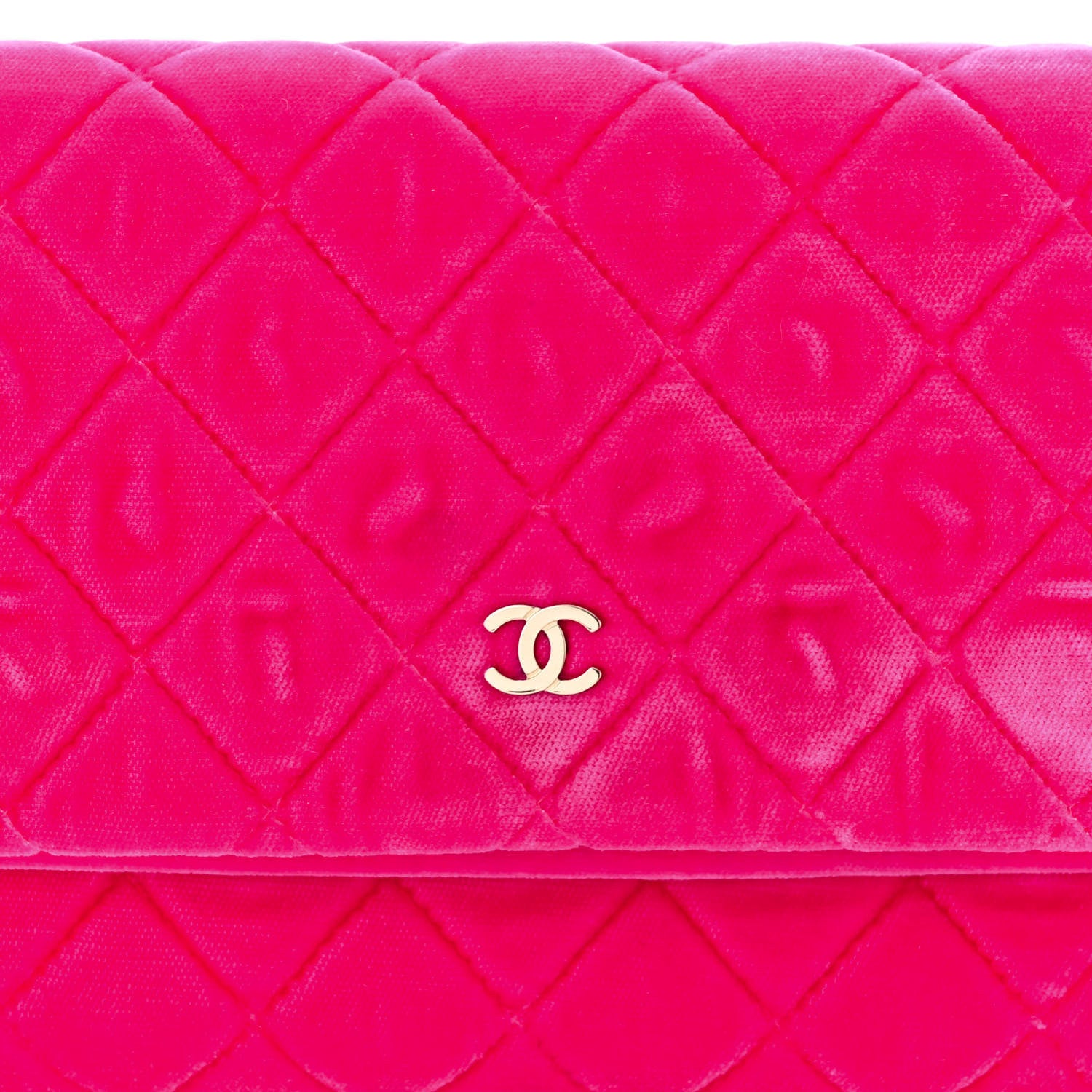 Chanel Velvet Quilted CC Beauty Clutch Pink 9 of 14