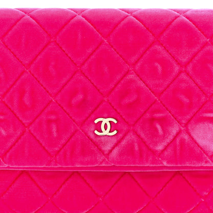 Chanel Velvet Quilted CC Beauty Clutch Pink 9 of 14