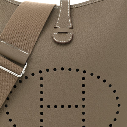 Hermes Taurillon Clemence Evelyne III PM Etoupe 8 of 10